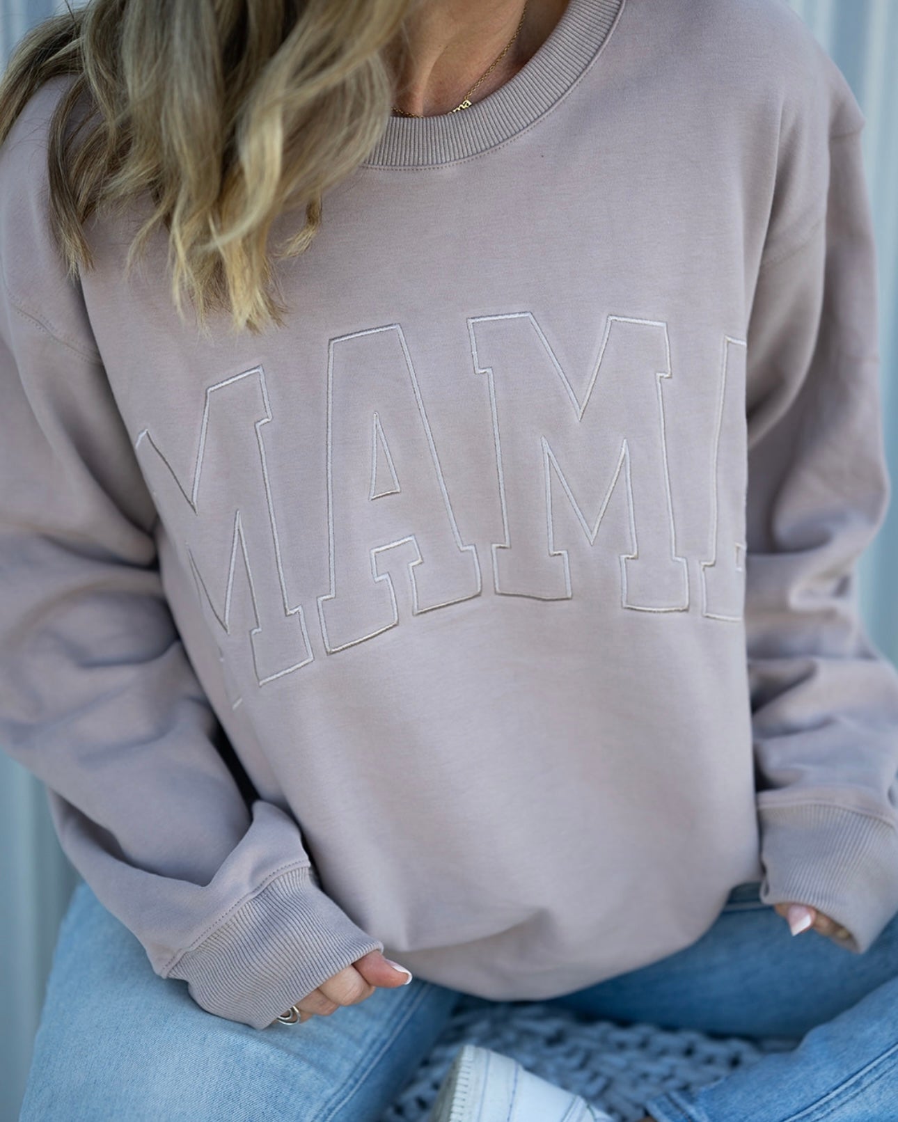 MAMA Drop Shoulder Crew - SIMPLY TAUPE *updated fit*