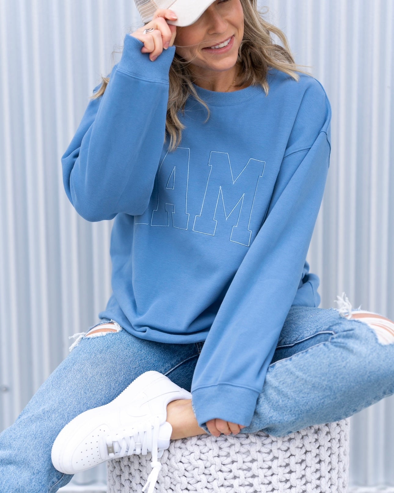 MAMA Drop Shoulder Crew - CAYDEN BLUE *updated fit*