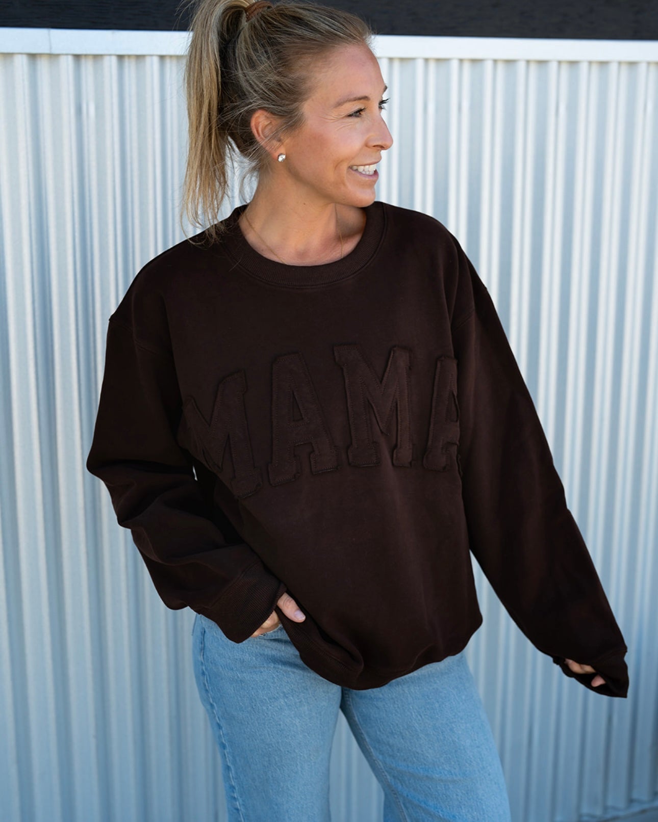 MAMA Drop Shoulder Crew - CONLEY BROWN