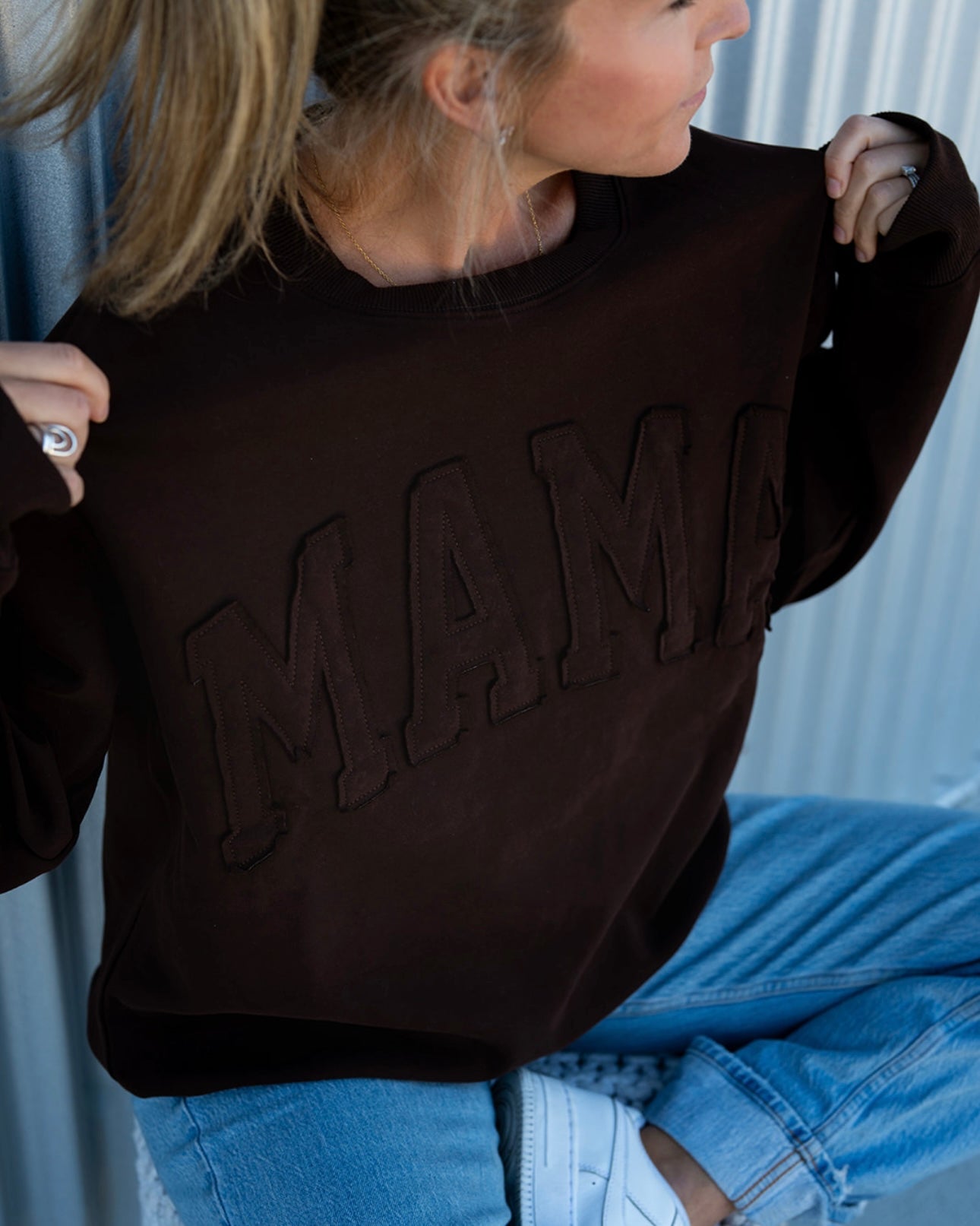 MAMA Drop Shoulder Crew - CONLEY BROWN