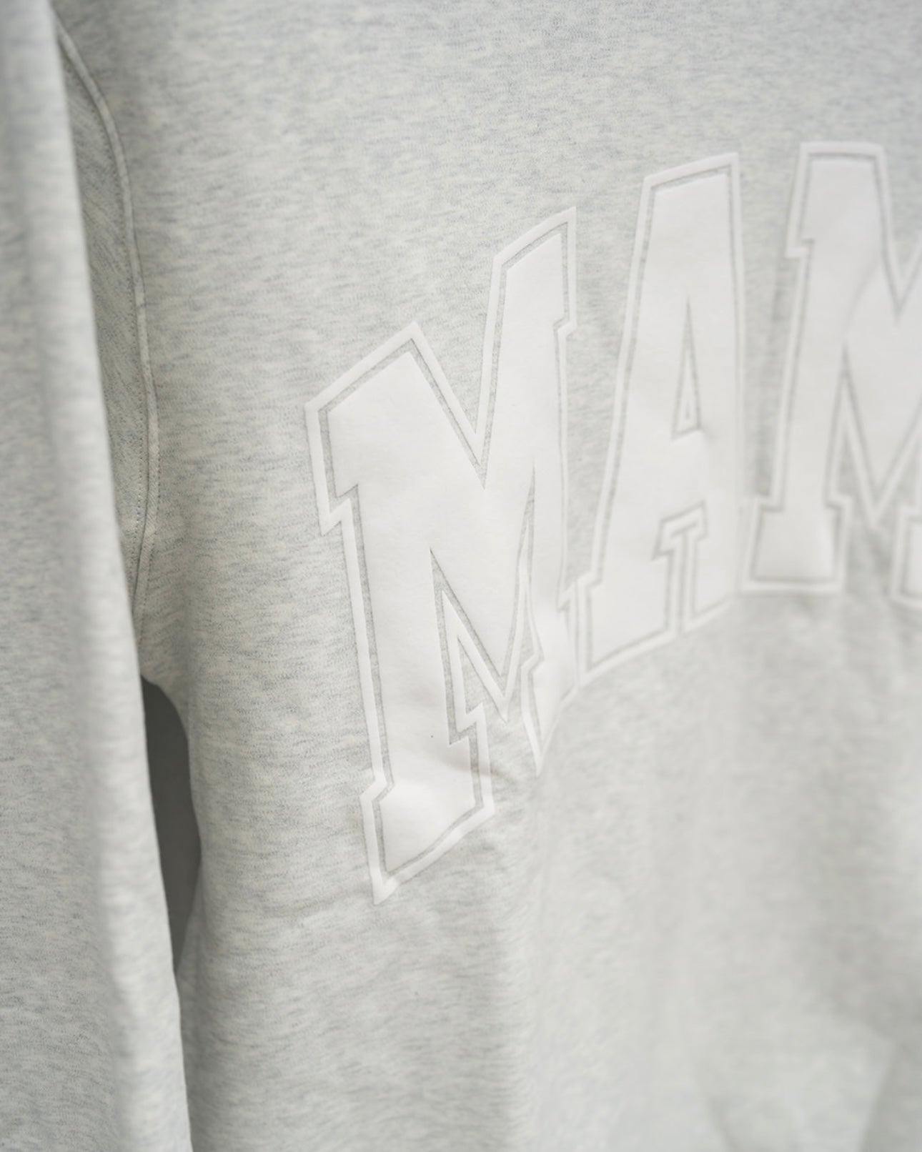 MAMA Drop Shoulder Crew - White Suede Foam Heather Gray