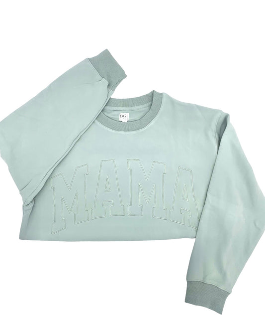 MAMA Drop Shoulder Crew - SEAGLASS