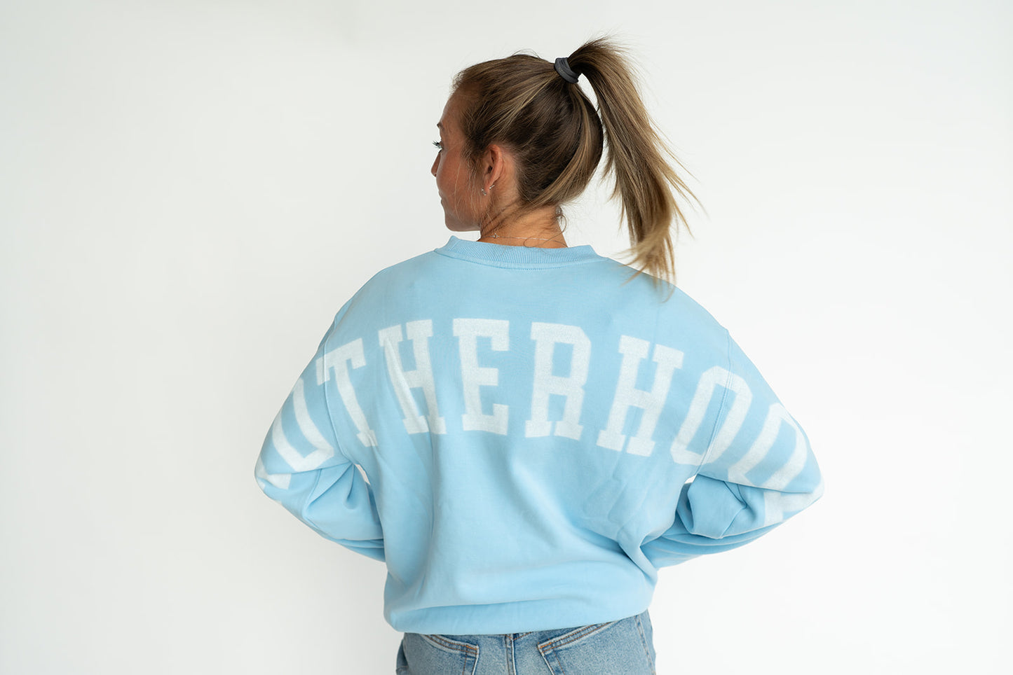 Oversized MOTHERHOOD Crewneck - SKY BLUE