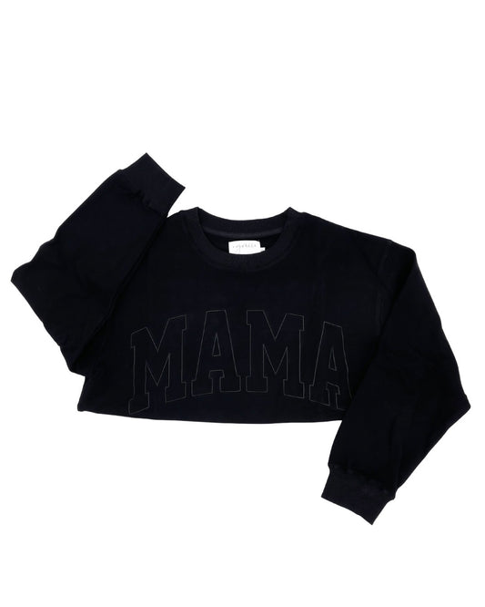 MAMA Drop Shoulder Crew - BLACK - *updated fit*